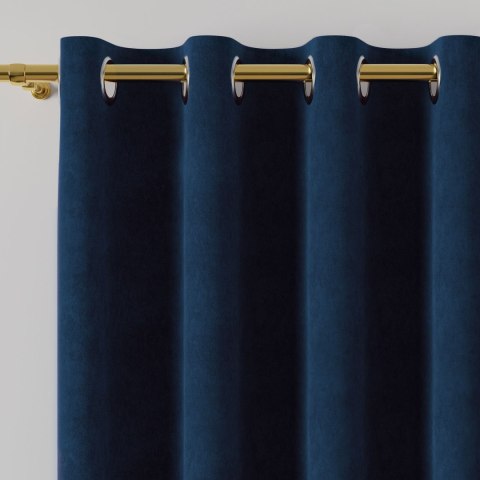 MILAS Zasłona gotowa na przelotkach, szerokość 140 x wysokość 260cm, kolor 037 ciemny niebieski MILAS0/ZGP/037/140260/1