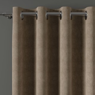 MILAS Zasłona gotowa na przelotkach, szerokość 140 x wysokość 260cm, kolor 043 ciemny ciepły beż MILAS0/ZGP/043/140260/1