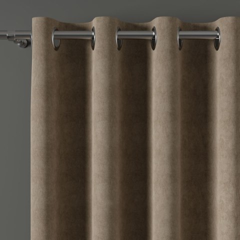 MILAS Zasłona gotowa na przelotkach, szerokość 140 x wysokość 260cm, kolor 043 ciemny ciepły beż MILAS0/ZGP/043/140260/1