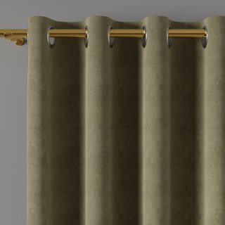 MILAS Zasłona gotowa na przelotkach, szerokość 140 x wysokość 260cm, kolor 364 ciemny szarozielony MILAS0/ZGP/364/140260/1