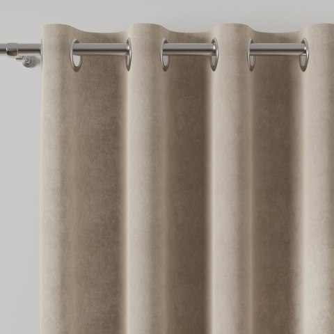 MILAS Zasłona gotowa na przelotkach, szerokość 140 x wysokość 260cm, kolor 375 szarobeżowy MILAS0/ZGP/375/140260/1