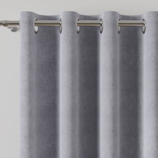MILAS Zasłona gotowa na przelotkach, szerokość 140 x wysokość 260cm, kolor 448 pastelowy szary MILAS0/ZGP/448/140260/1