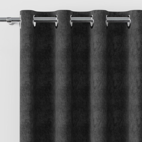 MILAS Zasłona gotowa na przelotkach, szerokość 140 x wysokość 260cm, kolor 800 ciepły grafitowy MILAS0/ZGP/800/140260/1