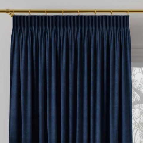 MILAS Zasłona gotowa na taśmie, szerokość 140 x wysokość 260cm, kolor 037 ciemny niebieski MILAS0/ZGT/037/140260/1