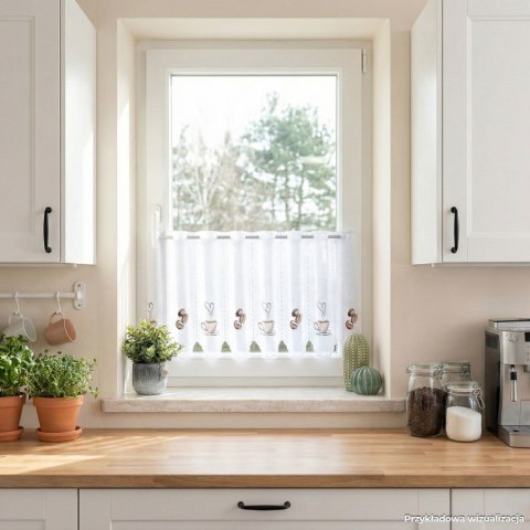 MOKKA Zazdrostka żakardowa 023429, wysokość 80cm, kolor 004 beżowy D00392/ZAZ/004/000080/1