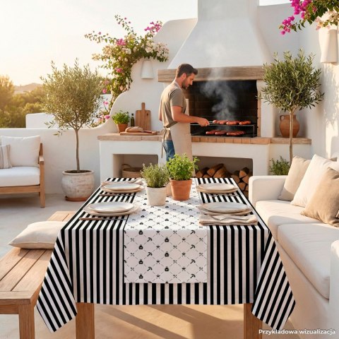 PASKI KLASYCZNY GRIL Tkanina dekoracyjna NINA WODOODPORNA, 160cm, kolor 006 czarny D00423/NIW/006/160000/1