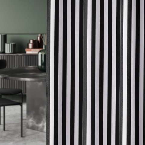 PASKI KLASYCZNY GRIL Tkanina dekoracyjna NINA WODOODPORNA, 160cm, kolor 006 czarny D00423/NIW/006/160000/1