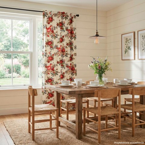 RÓŻA Tkanina dekoracyjna obrusowa NINA WODOODPORNA, 160cm, kolor 003 czerwony D00430/NIW/003/160000/1