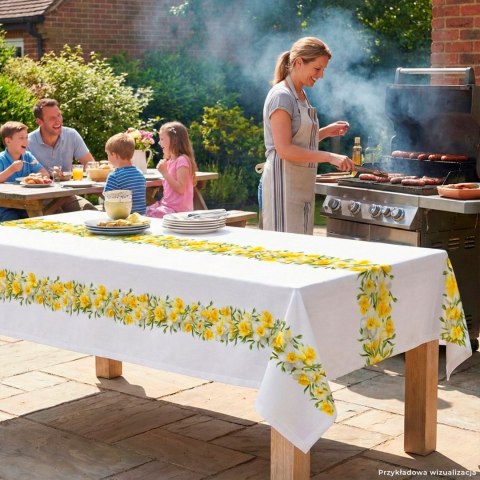 ŻONKILE Tkanina dekoracyjna obrusowa NINA WODOODPORNA, 160cm, kolor 008 żółty D00428/NIW/N08/160000/1