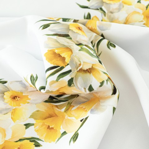 ŻONKILE Tkanina dekoracyjna obrusowa NINA WODOODPORNA, 160cm, kolor 008 żółty D00428/NIW/N08/160000/1