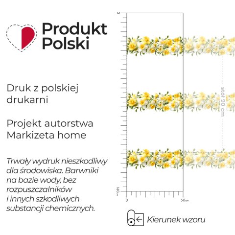 ŻONKILE Tkanina dekoracyjna obrusowa NINA WODOODPORNA, 160cm, kolor 008 żółty D00428/NIW/N08/160000/1