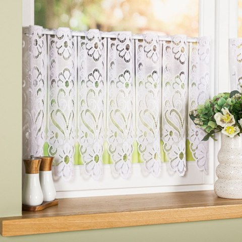 Zazdrostka żakardowa panelowa, wysokość 50cm, kolor 001 biały 019401/000/001/000050/1