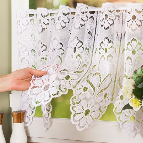 Zazdrostka żakardowa panelowa, wysokość 50cm, kolor 001 biały 019401/000/001/000050/1