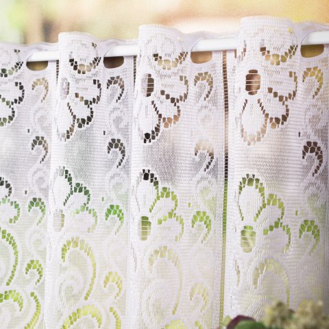 Zazdrostka żakardowa panelowa, wysokość 50cm, kolor 001 biały 019401/000/001/000050/1