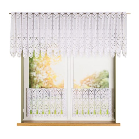 Zazdrostka żakardowa panelowa, wysokość 50cm, kolor 001 biały 019401/000/001/000050/1