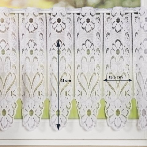 Zazdrostka żakardowa panelowa, wysokość 50cm, kolor 001 biały 019401/000/001/000050/1