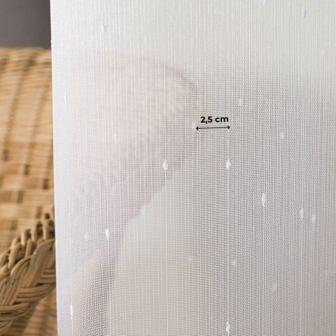 Firanka fantazyjna z ołowianką, wysokość 300cm, kolor 001 biały 004901/OLO/001/000300/1