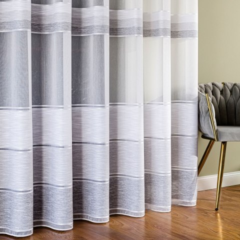 Firanka fantazyjna z ołowianką, wysokość 300cm, kolor 004 jasny szary 001834/OLO/004/000300/1