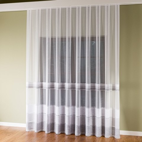 Firanka fantazyjna z ołowianką, wysokość 300cm, kolor 004 jasny szary 001834/OLO/004/000300/1