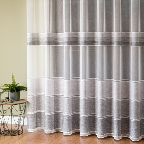 Firanka fantazyjna z ołowianką, wysokość 300cm, kolor 006 szaro beżowy 001834/OLO/006/000300/1