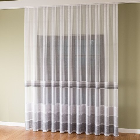 Firanka fantazyjna z ołowianką, wysokość 300cm, kolor 006 szaro beżowy 001834/OLO/006/000300/1