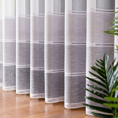 Firanka fantazyjna z ołowianką, wysokość 300cm, kolor 006 szaro beżowy 001834/OLO/006/000300/1