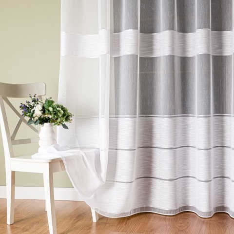 Firanka fantazyjna z ołowianką, wysokość 300cm, kolor 008 biały 001834/OLO/008/000300/1