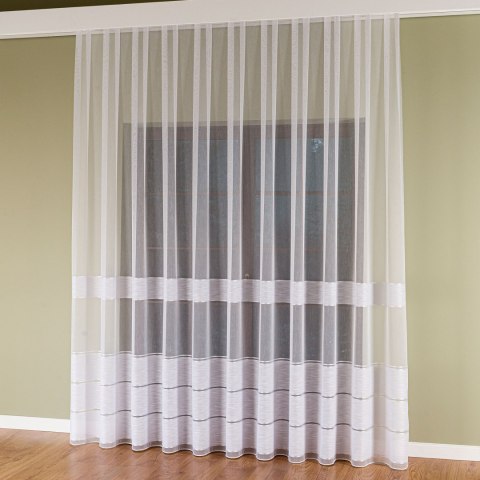 Firanka fantazyjna z ołowianką, wysokość 300cm, kolor 008 biały 001834/OLO/008/000300/1