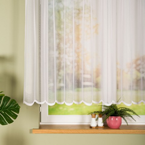 Firanka żakardowa, wysokość 140cm, kolor 001 biały 023456/000/001/000140/1