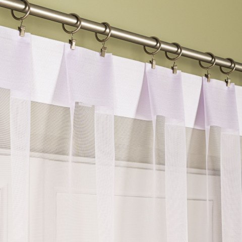 Firanka żakardowa, wysokość 140cm, kolor 001 biały 023456/000/001/000140/1