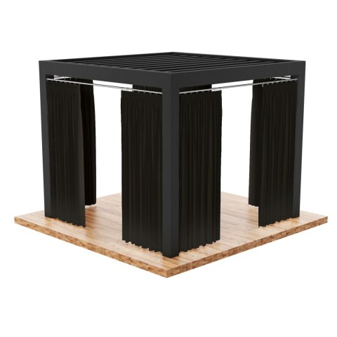 GARDENIA Tkanina dekoracyjna, szerokość 150cm, kolor 039 czarny TD0025/TDW/039/150000/1