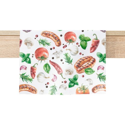 GRILOWA UCZTA Tkanina dekoracyjna NINA WODOODPORNA, 160cm, kolor 003 czerwony D00418/NIW/003/160000/1