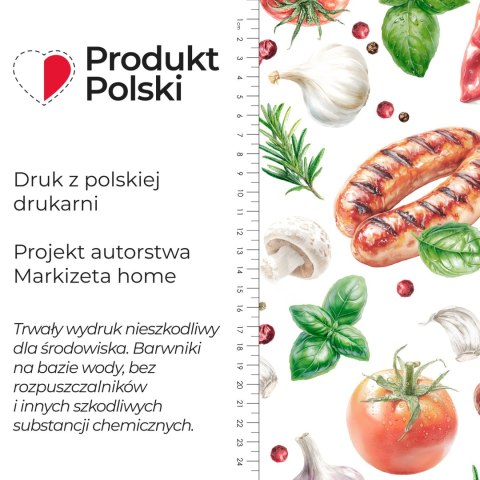 GRILOWA UCZTA Tkanina dekoracyjna NINA WODOODPORNA, 160cm, kolor 003 czerwony D00418/NIW/003/160000/1