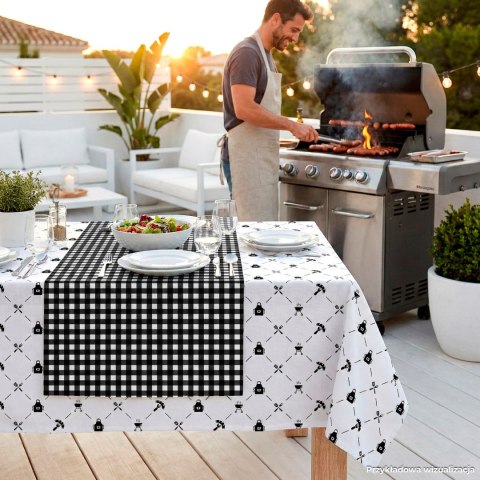 KLASYCZNY GRIL Tkanina dekoracyjna NINA WODOODPORNA, 160cm, kolor 006 czarny D00421/NIW/006/160000/1