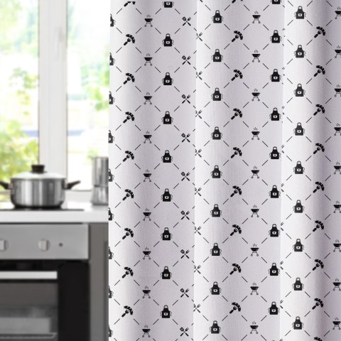 KLASYCZNY GRIL Tkanina dekoracyjna NINA WODOODPORNA, 160cm, kolor 006 czarny D00421/NIW/006/160000/1