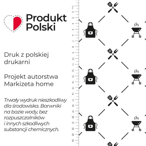 KLASYCZNY GRIL Tkanina dekoracyjna NINA WODOODPORNA, 160cm, kolor 006 czarny D00421/NIW/006/160000/1