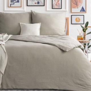 KOMPLET POŚCIELI MUSLIN 140 X 200 CM CIEMNOBEŻOWY