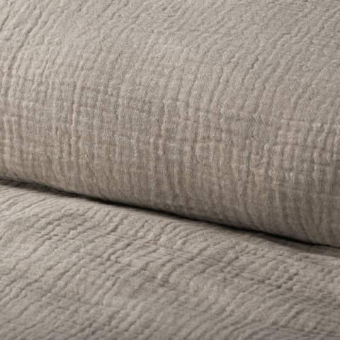 KOMPLET POŚCIELI MUSLIN 160 X 200 CM CIEMNOBEŻOWY