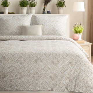 KOMPLET POŚCIELI SATYNOWEJ SPRING100 160 X 200 CM CIEMNOBEŻOWY