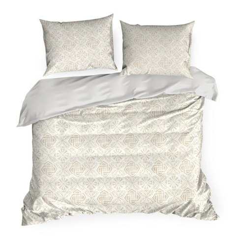 KOMPLET POŚCIELI SATYNOWEJ SPRING100 160 X 200 CM CIEMNOBEŻOWY