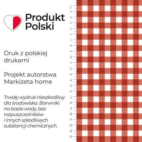 KRATA GRILOWA UCZTA Tkanina dekoracyjna NINA WODOODPORNA, 160cm, kolor 003 czerwony D00419/NIW/003/160000/1