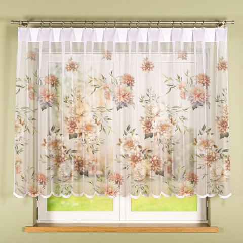 MANILA Firanka żakardowa 023456, wysokość 140cm, kolor 001 biały D00198/000/001/000140/1