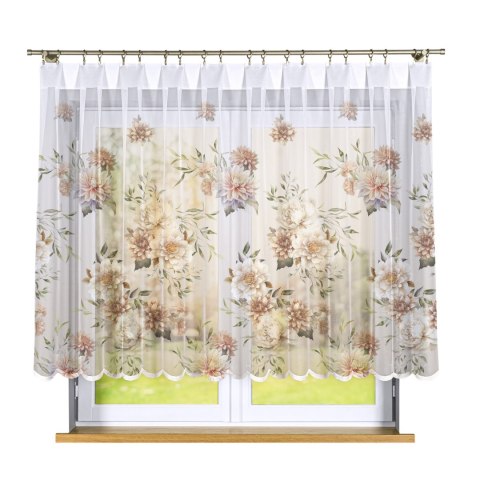 MANILA Firanka żakardowa 023456, wysokość 140cm, kolor 001 biały D00198/000/001/000140/1