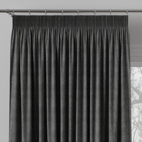 MILAS Zasłona gotowa na taśmie, szerokość 140 x wysokość 260cm, kolor 798 ciemny szary MILAS0/ZGT/798/140260/1