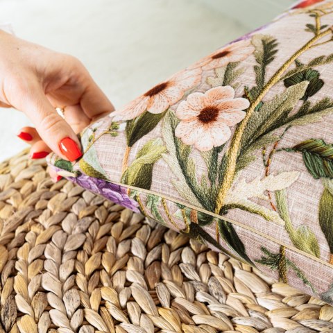 MILLY Z EFEKTEM WYSZYWANIA Poszewka dekoracyjna ADA 40x40cm, kolor 004 beżowy P00385/POP/004/040040/1