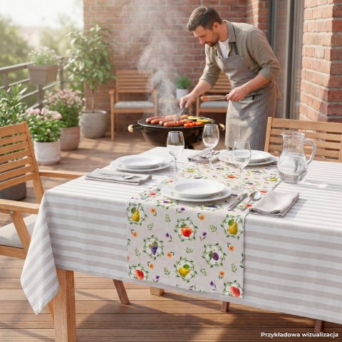 PASKI OWOCOWY GRIL Tkanina dekoracyjna NINA WODOODPORNA, 160cm, kolor 005 szaro beżowy D00426/NIW/005/160000/1