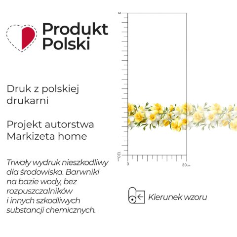 ŻONKILE Firanka żakardowa 023456, wysokość 120cm, kolor 008 żółty D00428/000/008/000120/1