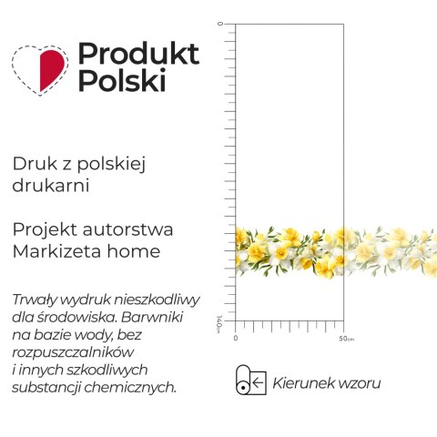 ŻONKILE Firanka żakardowa 023456, wysokość 140cm, kolor 008 żółty D00428/000/008/000140/1