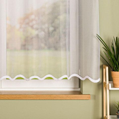 ELZA Firanka żakardowa gotowa na prosto, szerokość 250 x wysokość 160cm, kolor 001 biały 023456/FBP/001/250160/1