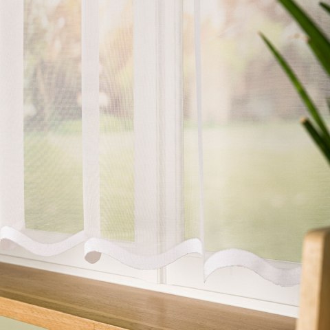 ELZA Firanka żakardowa gotowa na prosto, szerokość 250 x wysokość 160cm, kolor 001 biały 023456/FBP/001/250160/1